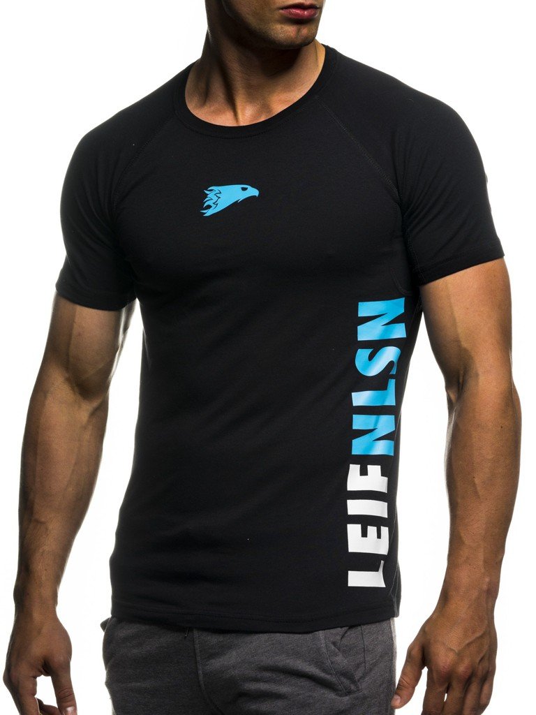 Leif Nelson Camiseta para Hombre con Cuello Redondo de Gimnasia Ropa de Deporte LN-06279