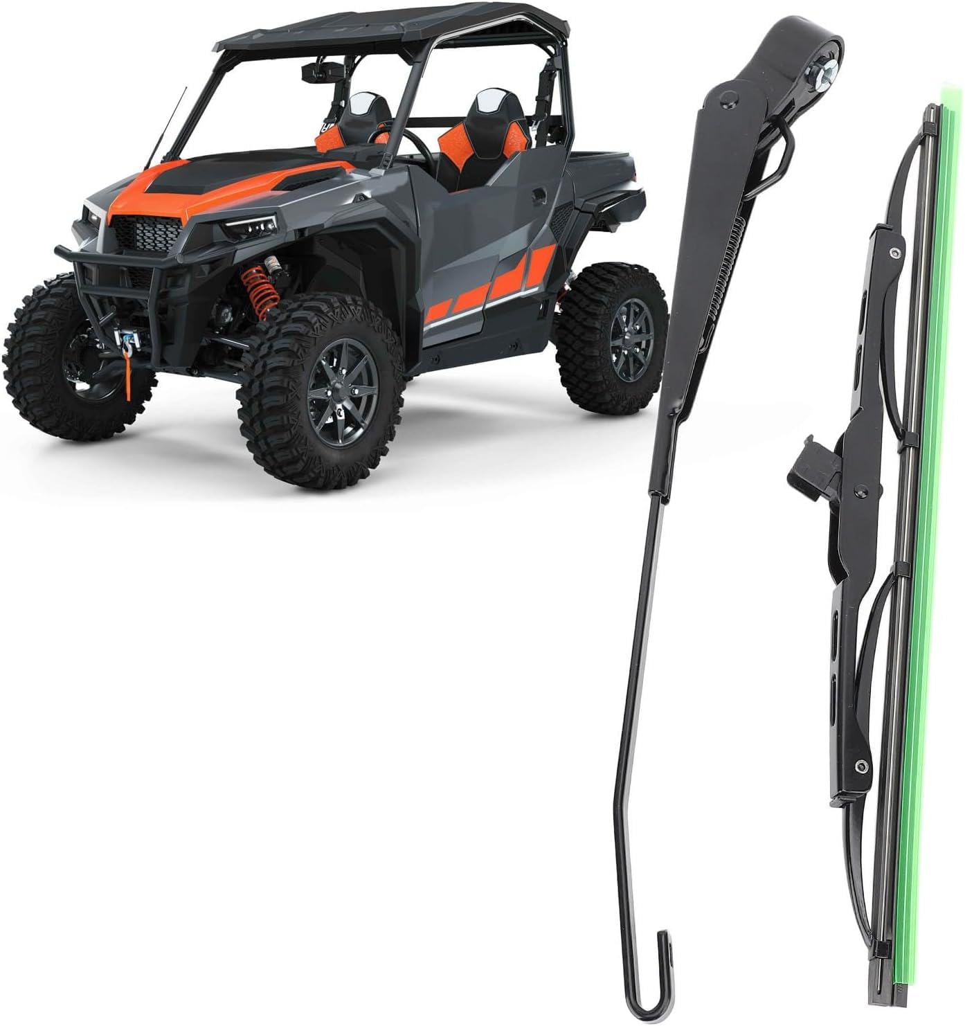 Motor universal de limpiaparabrisas de 12 V con hoja de brazo compatible con tractor, barco de pesca, ATV, UTV de repuesto para 01287358 7731000001 0390506510