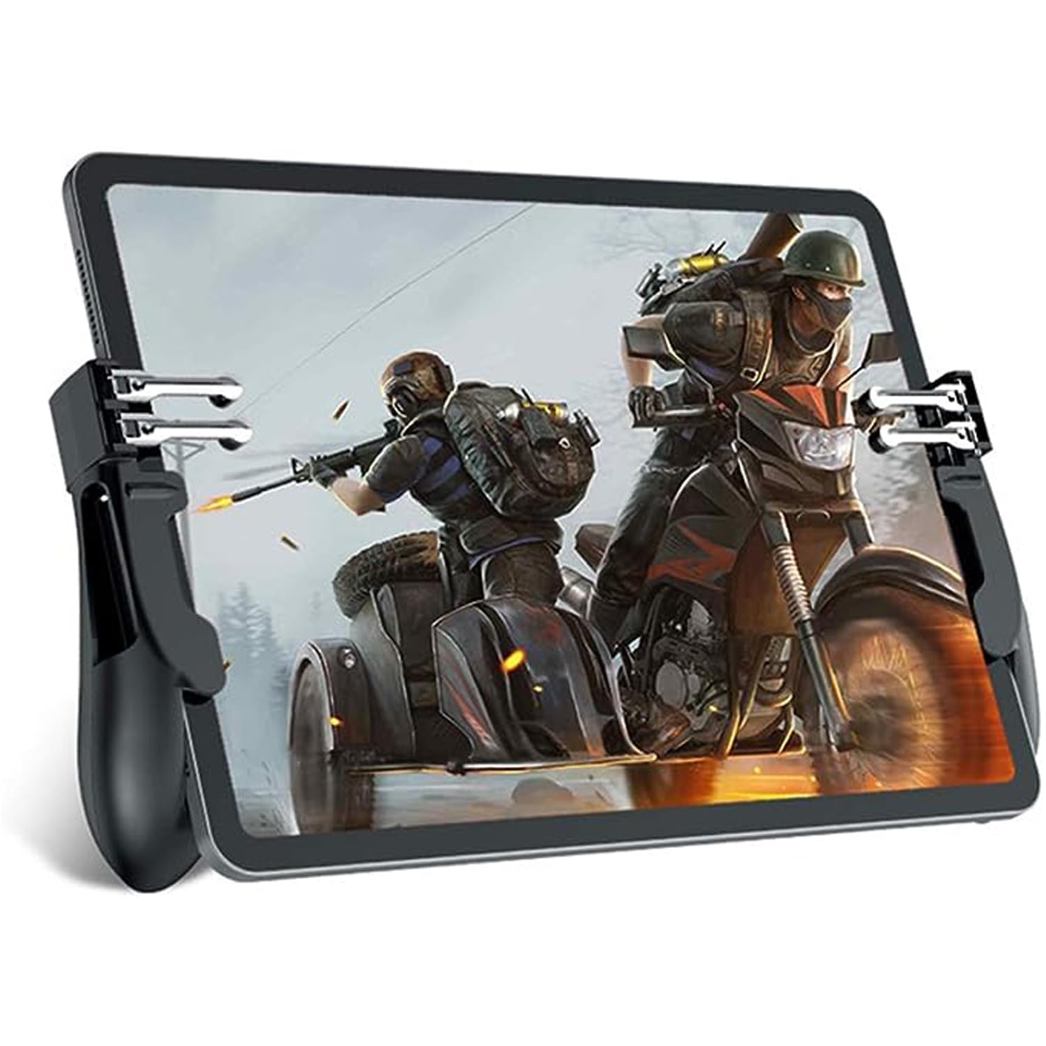 Tazweeq Mobile Game Controller for iPad/Tablet - Semiconductor Cooling Six Finger Gamepad With Aim Button for PUBG, Fortnite, Knives Out, Call of Duty