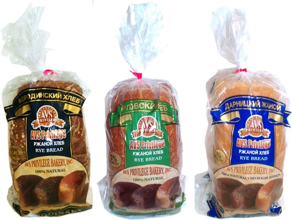 Borodinsky, Darnitsky, & Orlovsky Rye Breads/Russian Bread Sampler
