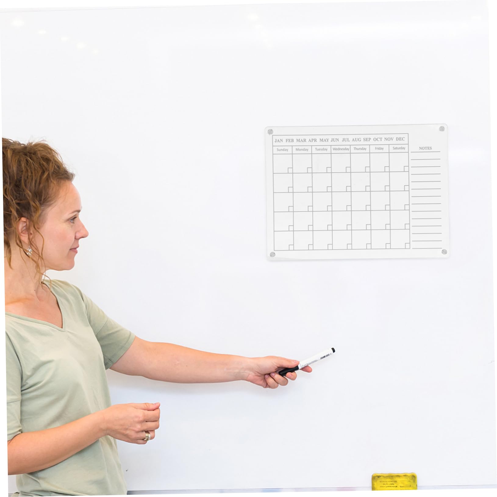 Lurrose 4 Stück Trocken Abwischbare Acryltafel Trocken Abwischbarer Kalender Aus Acryl Trocken Abwischbarer Tafelkalender Magnetischer, Trocken Abwischbarer Kalender Magnetischer Kalender