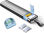 Vaydeer Organisateur de grande pilule hebdomadaire 2 Temps par jour, Métal 7 Pill Box de jour avec double protection,AM PM Pill Case pour les médicaments, vitamines, huiles de poisson, suppléments(noir)