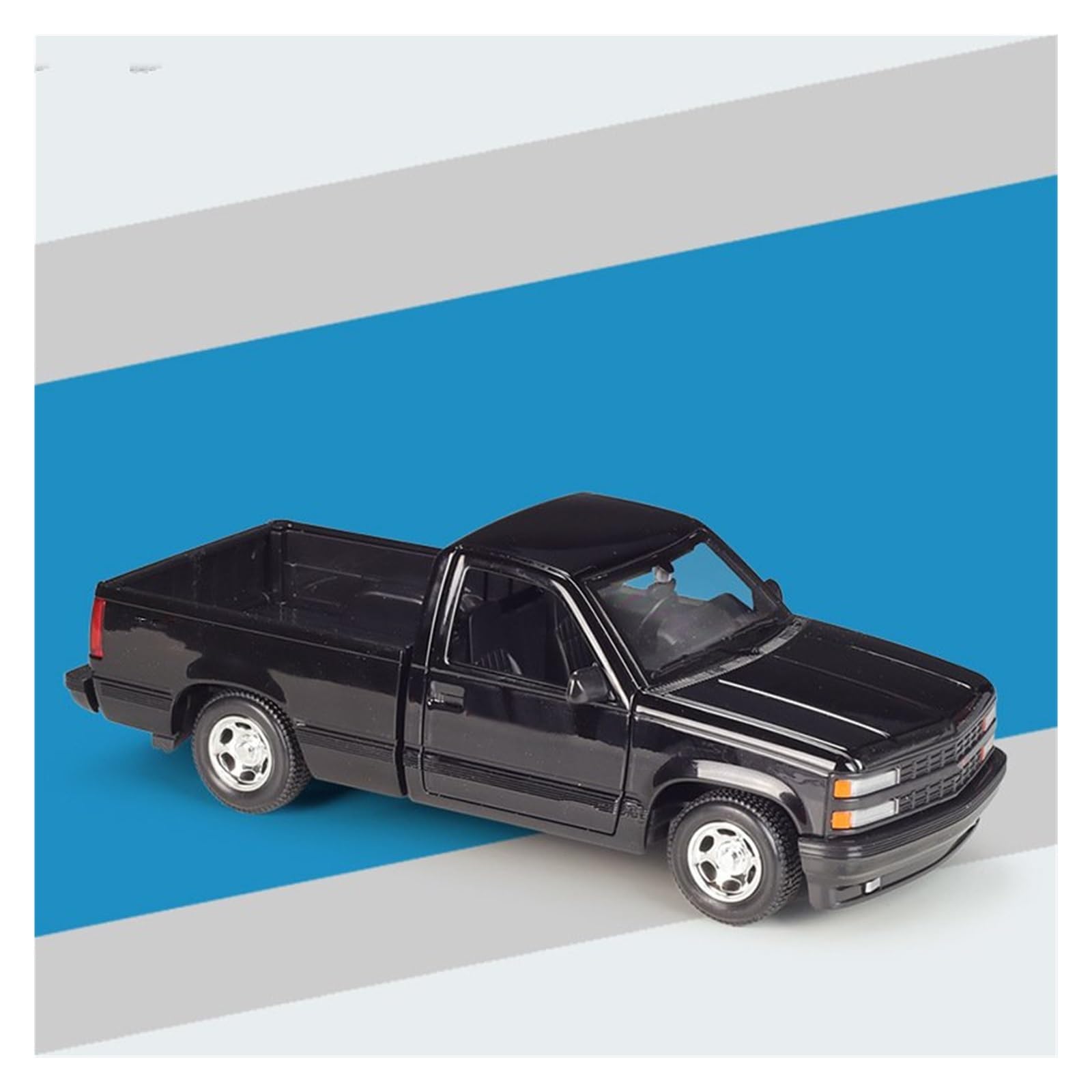UIFCOG Die Cast Collectible Car Model 1:24 For Chevrolet 454 For SS For Pick-up 1993 Alloy Die Casting Model Car Ornaments(Black)
