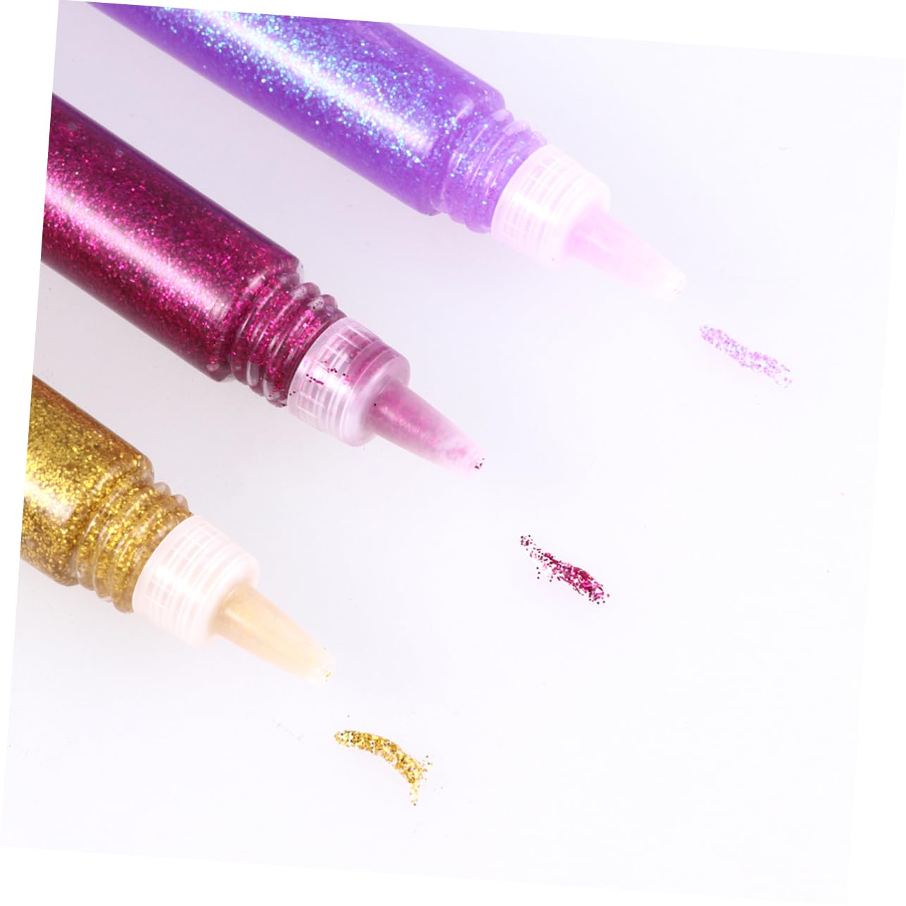 SEWACC Stylo Colle Pailleté 5 Sets 50 Pcs pour Décoration Créative et Fête Design Couleur Aléatoire