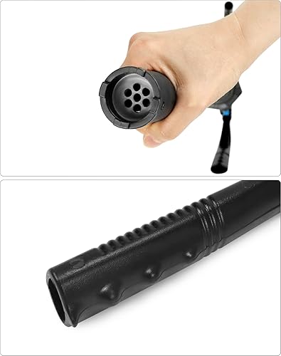 Miniatura 5 de QWORK Bomba de tambor de acción manual telescópica, bomba de tambor de palanca de uso general azul que se adapta a la mayoría de barriles de tambor