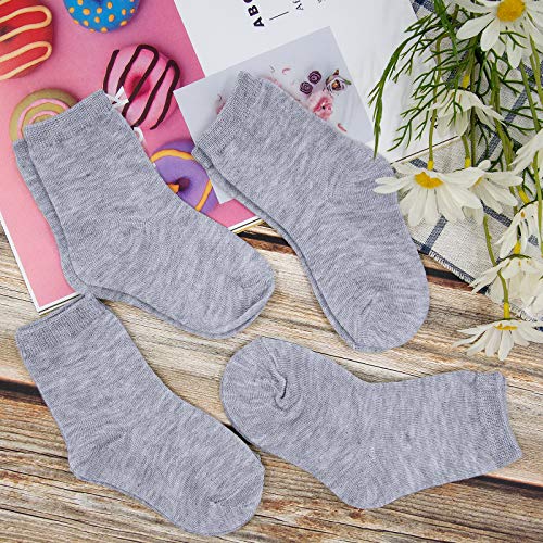 Image of Duufin 18 Pairs Toddler Crew Socks Mid Cut Kids Socks Mid Calf Toddler Socks