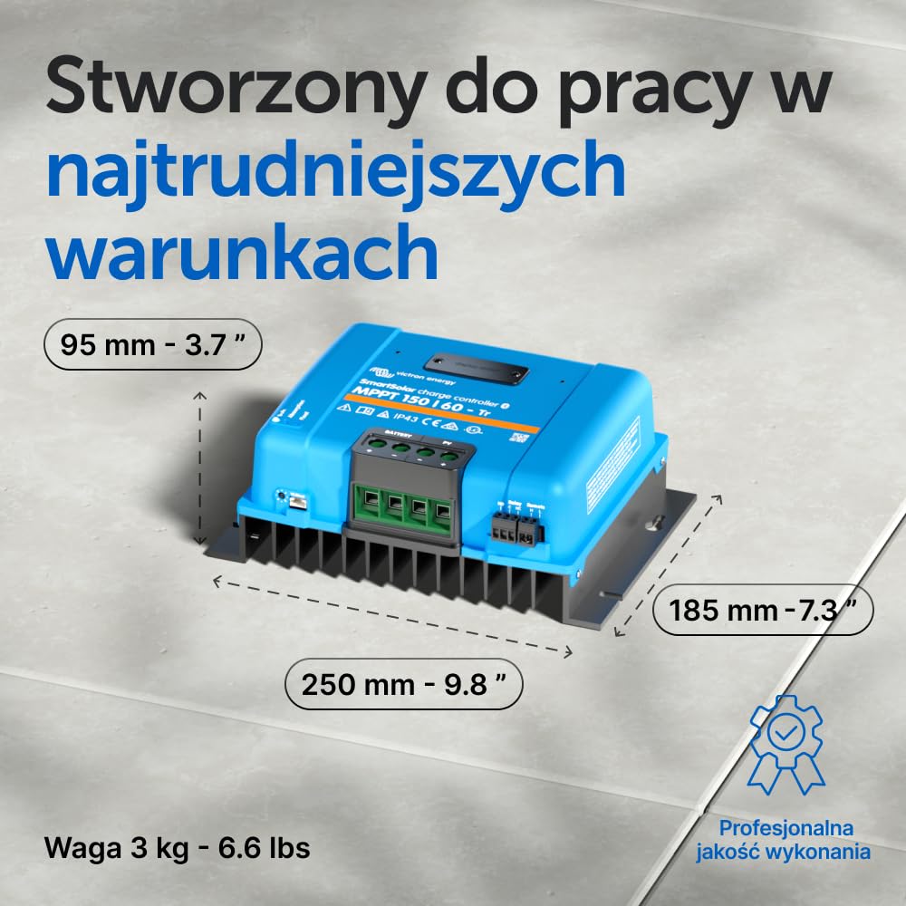 Victron Energy SmartSolar MPPT Tr 150V 60 amp 12/24/36/48-Volt Kontroler Ładowania Słonecznego (Bluetooth)