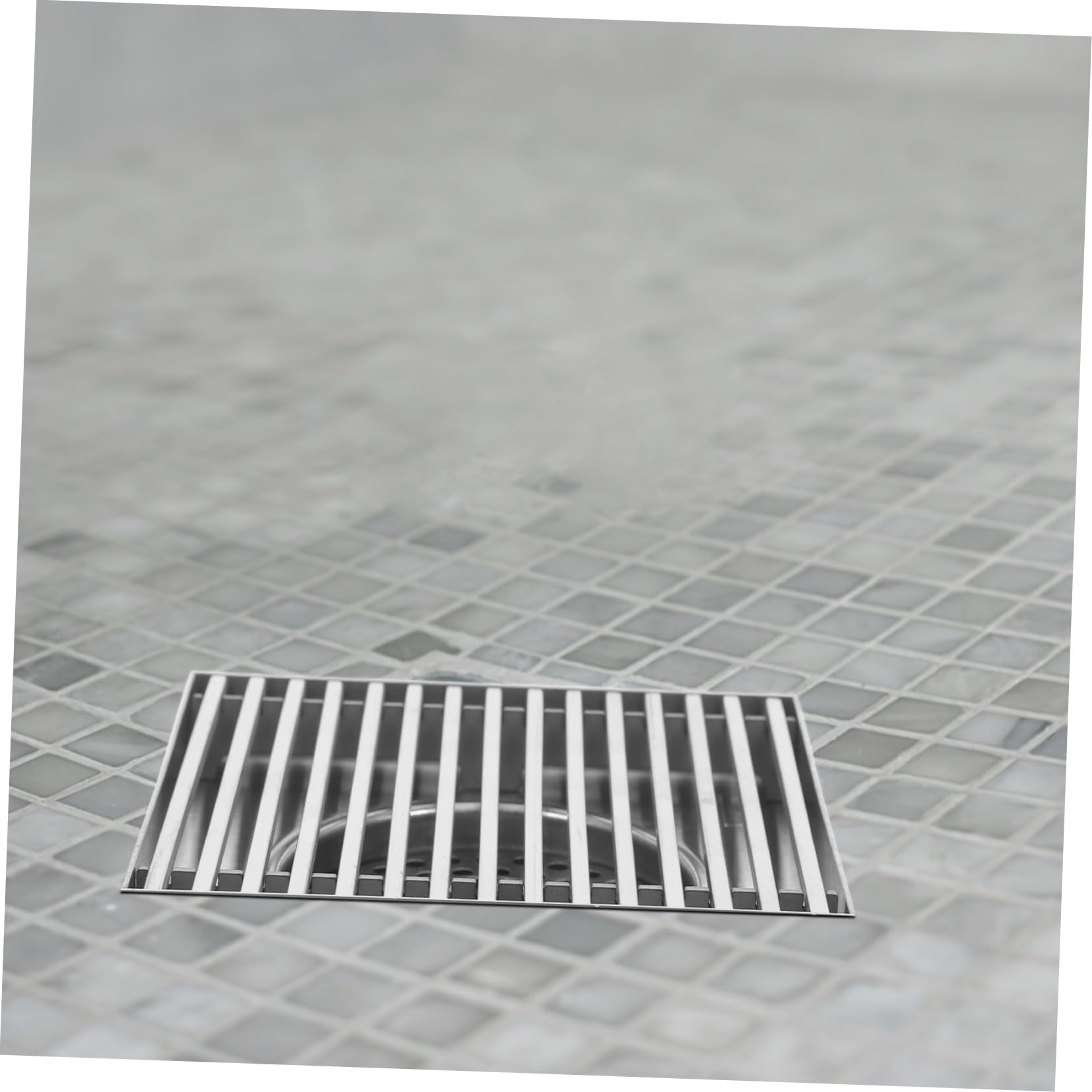 NUOBESTY Desagüe De Suelo De Acero Inoxidable para Patio Grande Cuadrado Colector De Pelo Rejilla De Ducha para Baño y Suelo para Duchas Al Aire