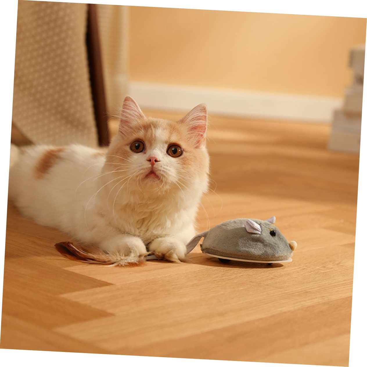 Happyyami 4piezas Ratón Eléctrico Interactivo para Gatos Juguete Motorizado Recargable Simula Movimiento Real para Estimular El Instinto De Caza De Tus Felinos