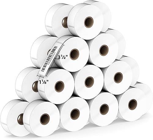 Reemplazo de etiquetas térmicas directas compatibles para Dymo 30252 (1-1/8 pulgadas x 3-1/2 pulgadas), 24 rollos de etiquetas de dirección de