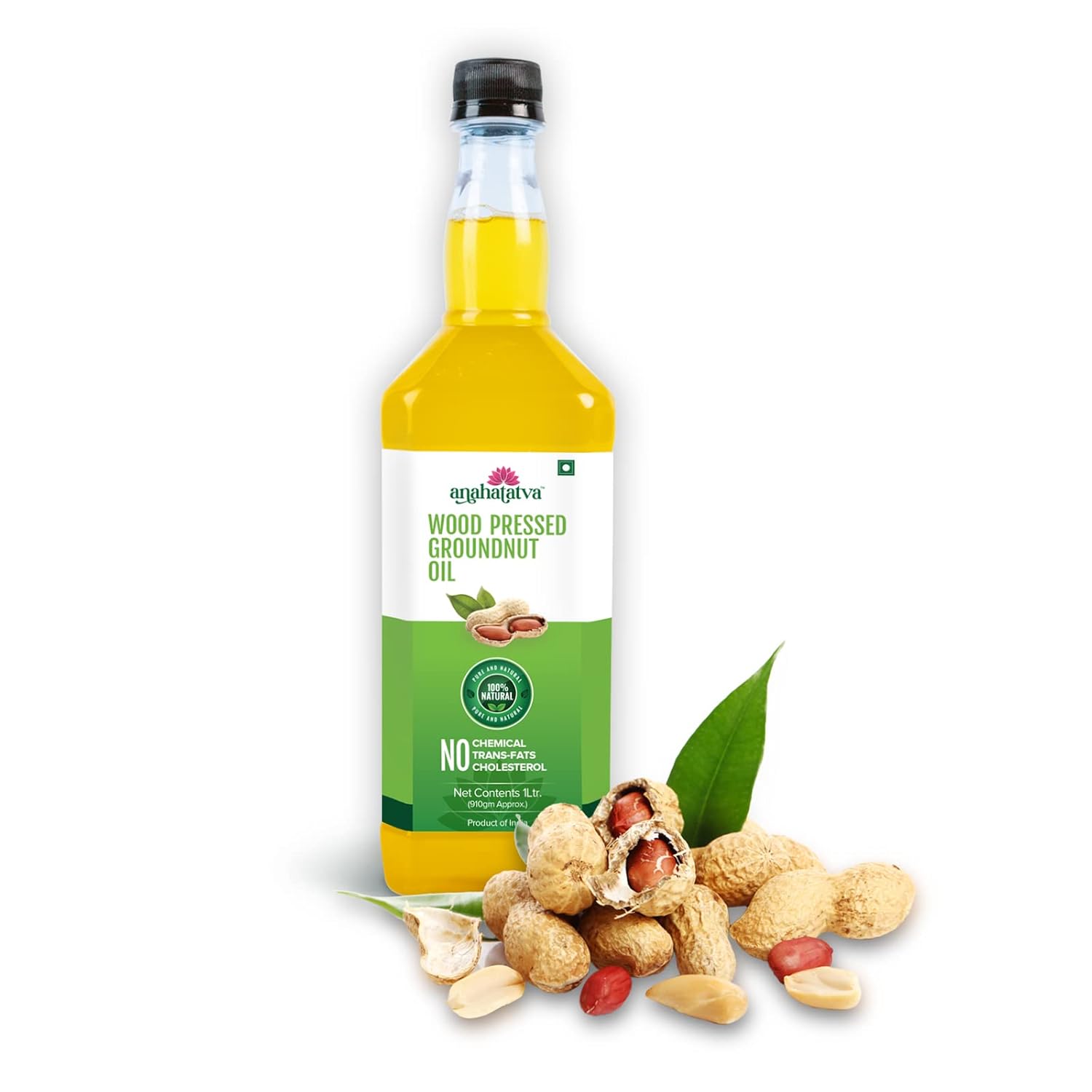 Anahatatva Wood Pressed Groundnut Oil 1L Preservative Free