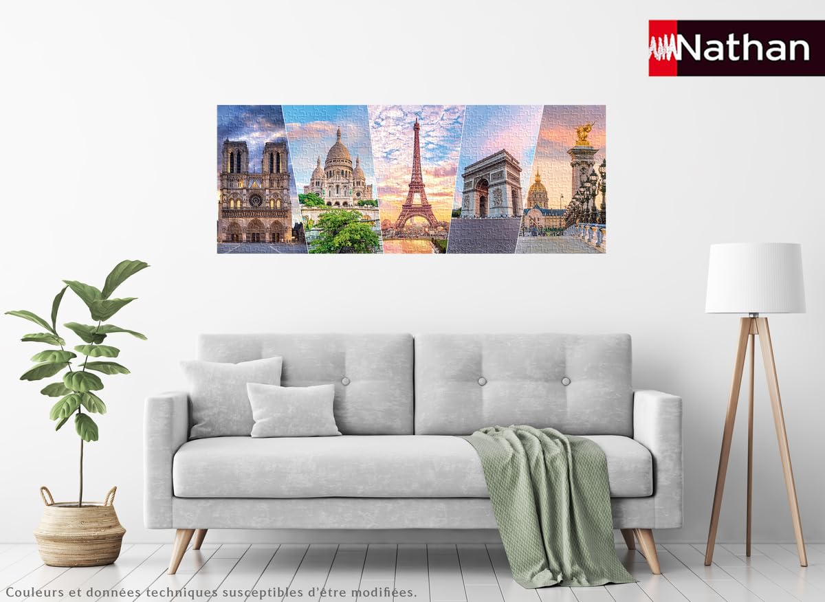 Puzzle 1000 Pièces Nathan - Massif Des Montagnes Bleues (Canada) - Collection Évasion, 70x50 Cm - Qualité Supérieure, Encastrement Parfait - Dès 14 Ans - 8