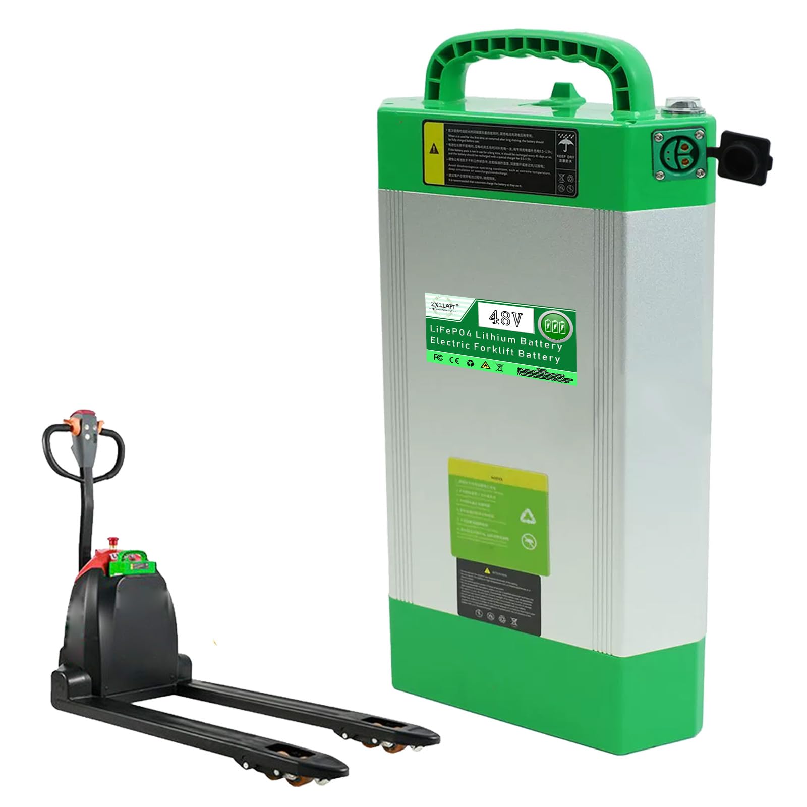 24V 48V Lithiumbatterie ohne CAN 20 Ah Batterie Elektrostapler für CBD15JLI2 28Ah 15Ah Ersatzbatterien für elektrischen Hubwagen CBD20JLI2 mit BMS, Griff