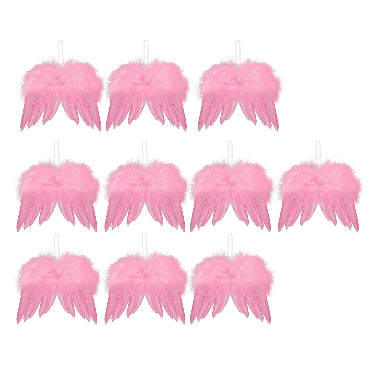 Ailes d'ange en plumes roses de déguisement pour jeux de rôle et défilés