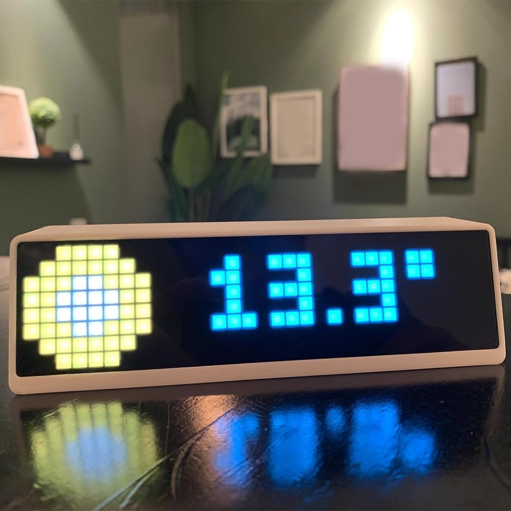 ミニ LED ディスプレイ 時計 天気時計 株価 暗号通貨 ビットコイン 外国為替 価格 デスクトップ ドット