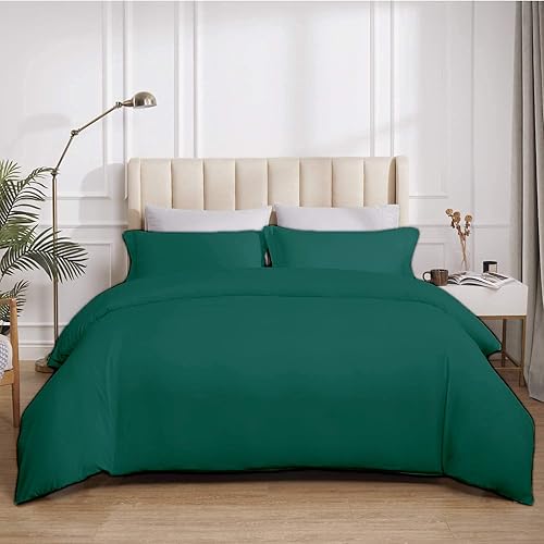 Miniatura 116 de Juego de funda de edredón tamaño King 100% algodón egipcio transpirable Funda de edredón con cierre de cremallera y lazos en las esquinas 600