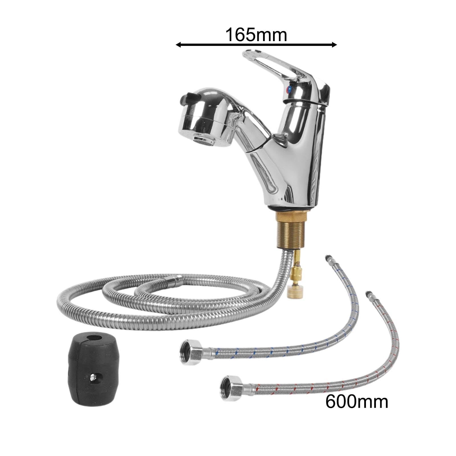 Grifo de Baño para Autocaravana Ergonómico con Flujo de Agua Ajustable Y Accesorio Que Ahorra Espacio.