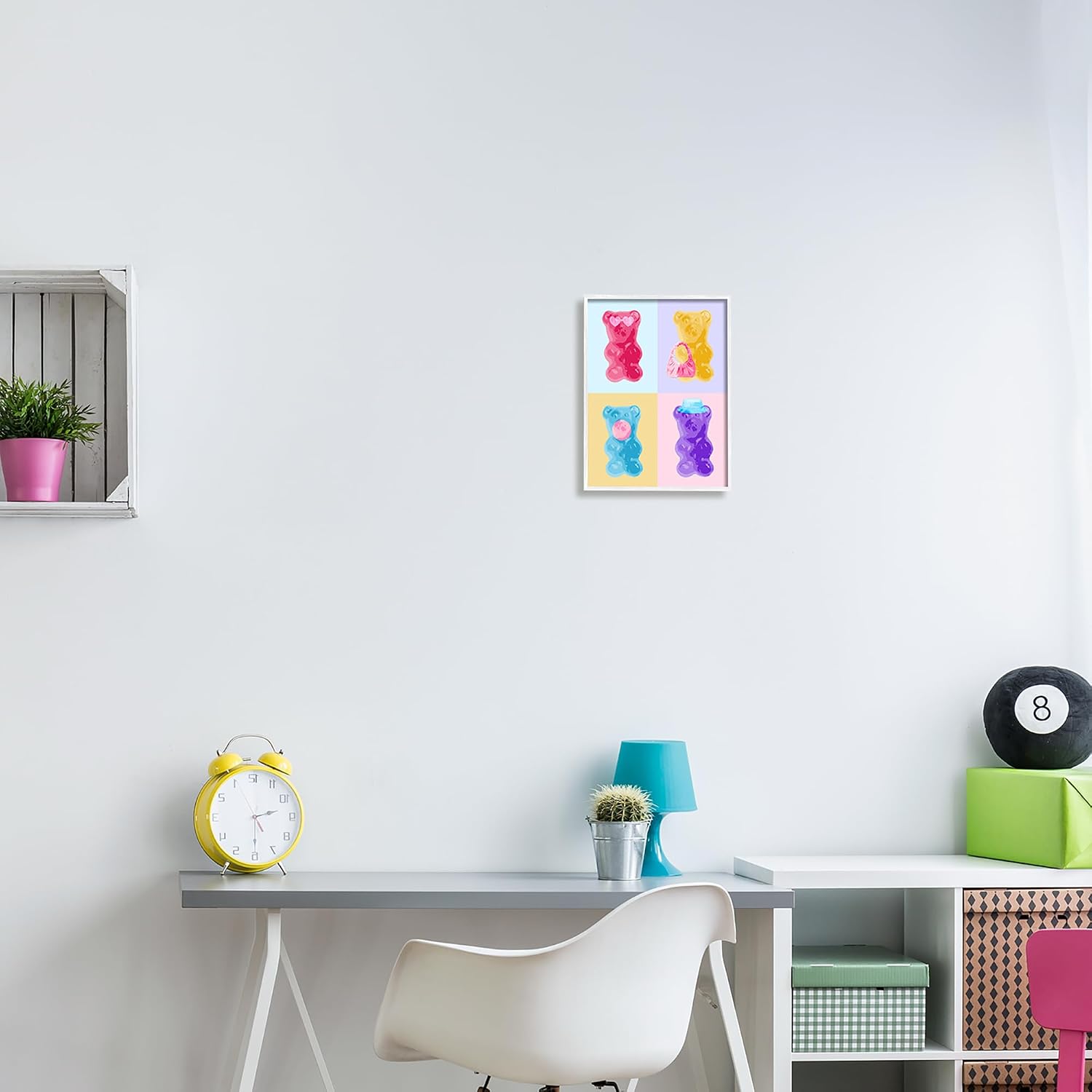 Stupell Industries Pop Style Candy Bears Framed Giclee Art by Daphne Polselli
