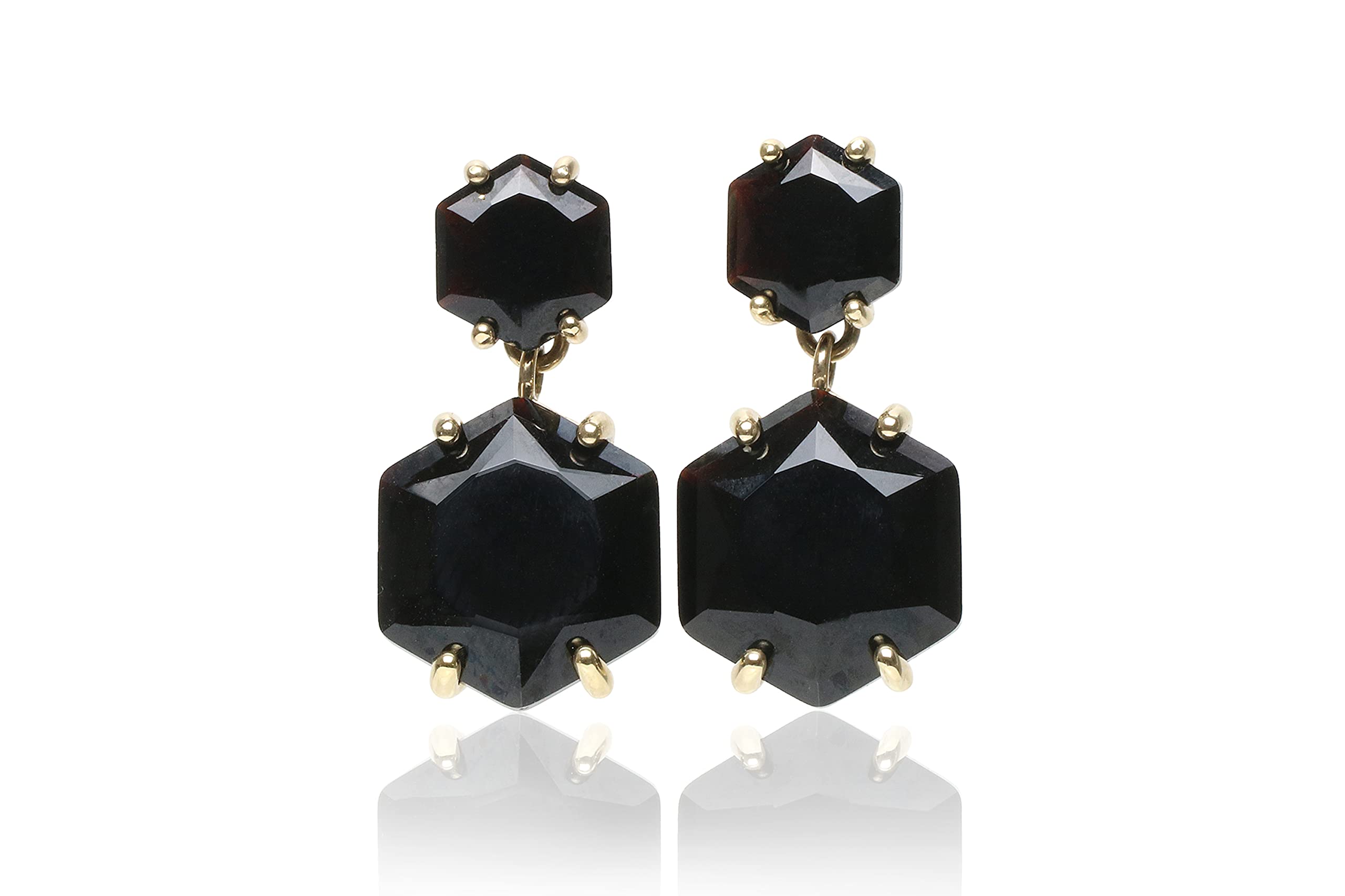 Pendientes de Ónix Negro - Pendientes de Mujer - Pendientes de Declaración, Pendientes de Multipiedras, Pendientes de Fiesta - Joyas Hechas a Mano para Mujeres - Material Personalizable