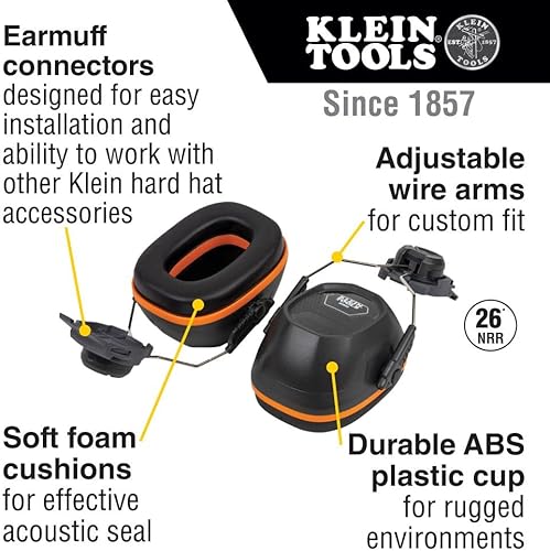 Miniatura 6 de Klein Tools Paquete de casco duro con accesorio para orejeras