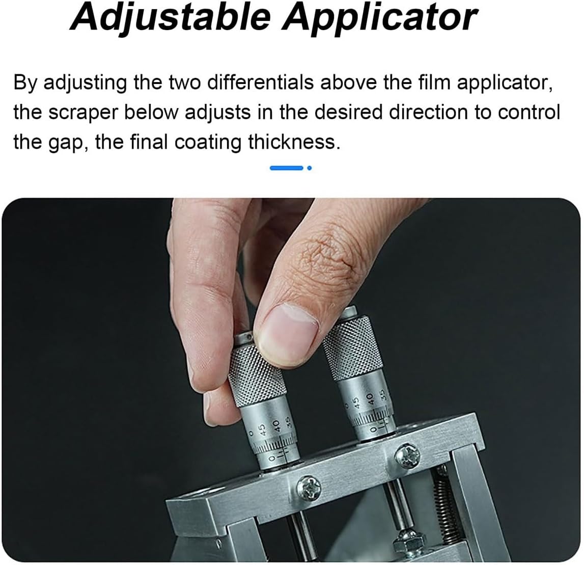 Adjustable Film Applicator Coater, Wet Film Preparation Device with Magnetic Control, 0-3500um Doctor Blade for Printing and Paint Applications
