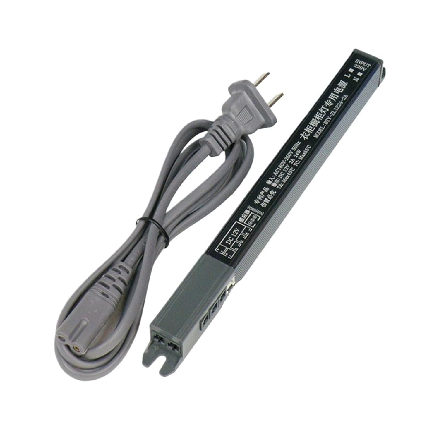 12v Wardrobe Cabinet Light Power Supply 24v Interface 3-Wire Induction centralized Control Slender Ultra-Thin LED Switch Power Supply(60W-12V(5A)-5 Output Ports)