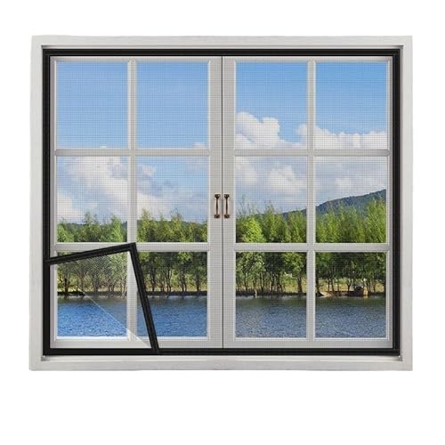 RHVOVNVOM 1pc Upgraded Invisible Window Screen Self-Adhesive Bug Net For Doors And Windows Mosquito And Insect Protection(Black net edge,120x150cm)