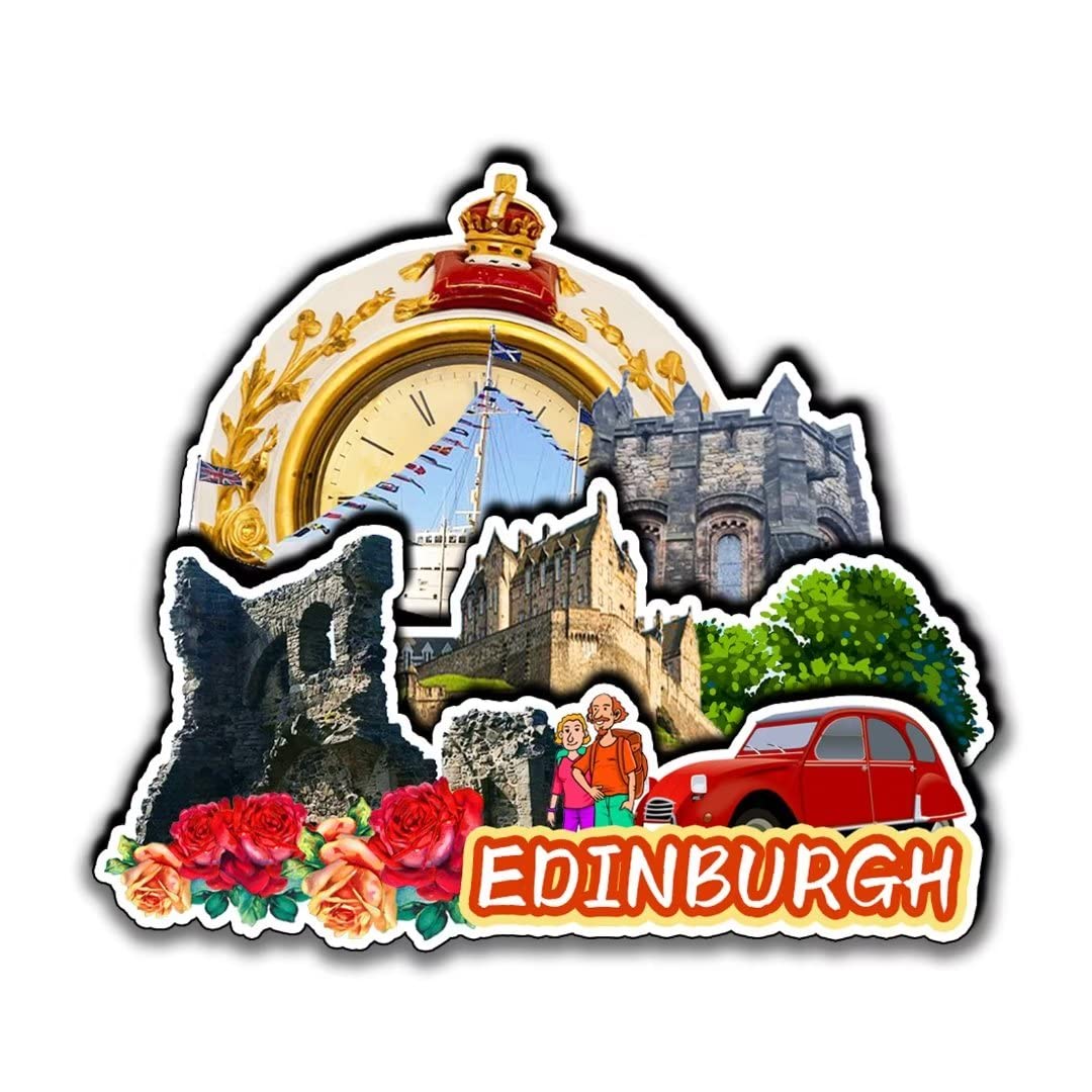 Edinburgh UK Refrigerator Magnets 3D Wood Products Friction Resistant Travel Souvenirs Home and Kitchen Decor-2111