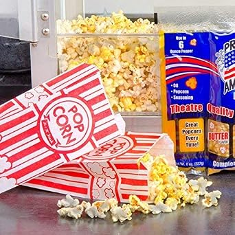 Concession Essentials 1 oz Popcorn Bags - Case of 1,000ct