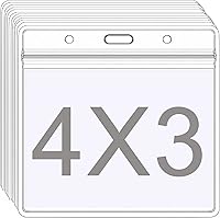 Vista 8 de YouOWO - 12 soportes para tarjetas de identificación para tarjetas de identificación, soporte para tarjetas de identificación es de 3.1 x 3.5 in, se