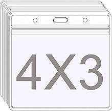 AMUU ID Card Holder Badge & Holder 12-Piece Large ID Name Tag & Holder Business Card & ID Size Naf Employee Card & Pass Case Thickness Increase, Name Tag Hanging Event Staff Pass Business Card