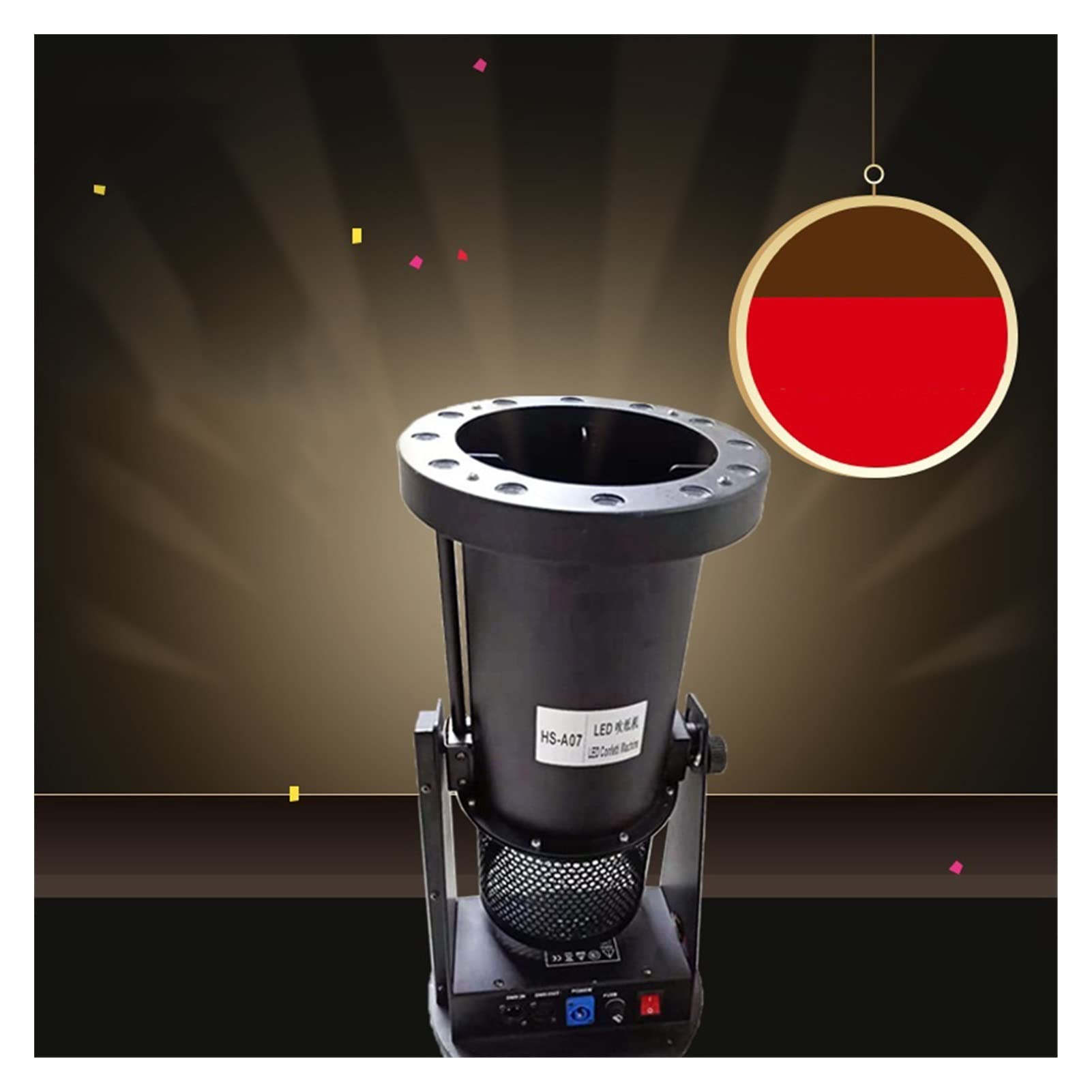 Konfetti-Maschine Confetti-Launcher. LED Elektrische Regenbogen-Maschinen-Leistungs-Eröffnung Hochzeits-Bühne-Atmosphäre Für Hochzeitsfeier Dekoration