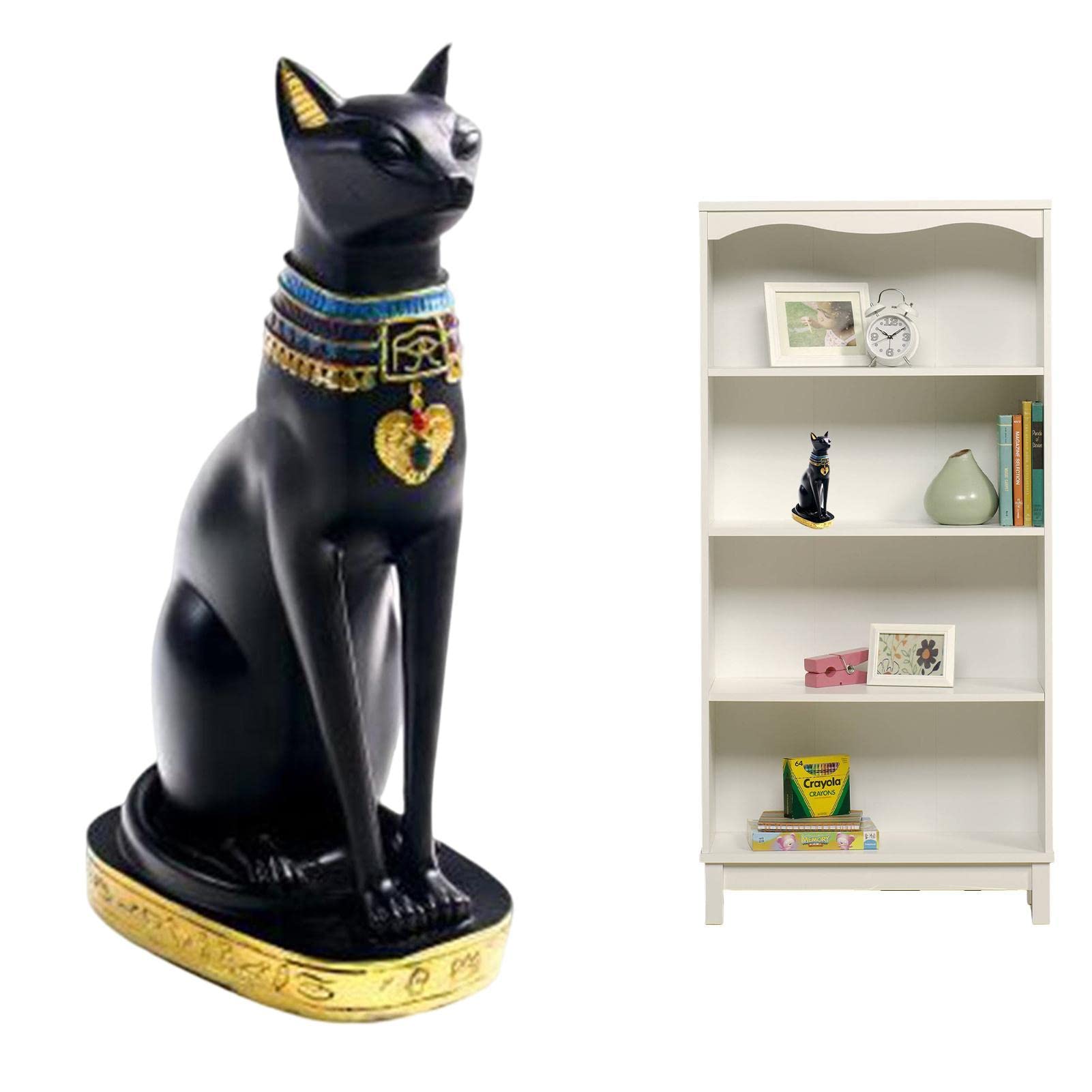 Amazon.co.jp: 絶妙なバステト猫の置物 - 手作りのエジプトのバステト