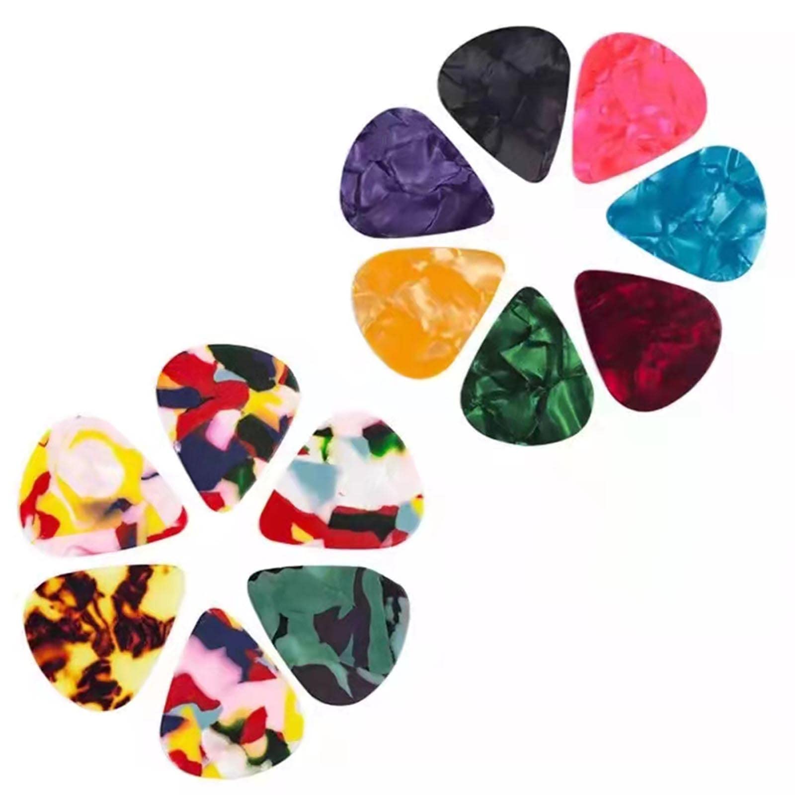 Lot De 6 Médiators Pour Guitare Basse électrique Acoustique Ukulélé Motif étoiles