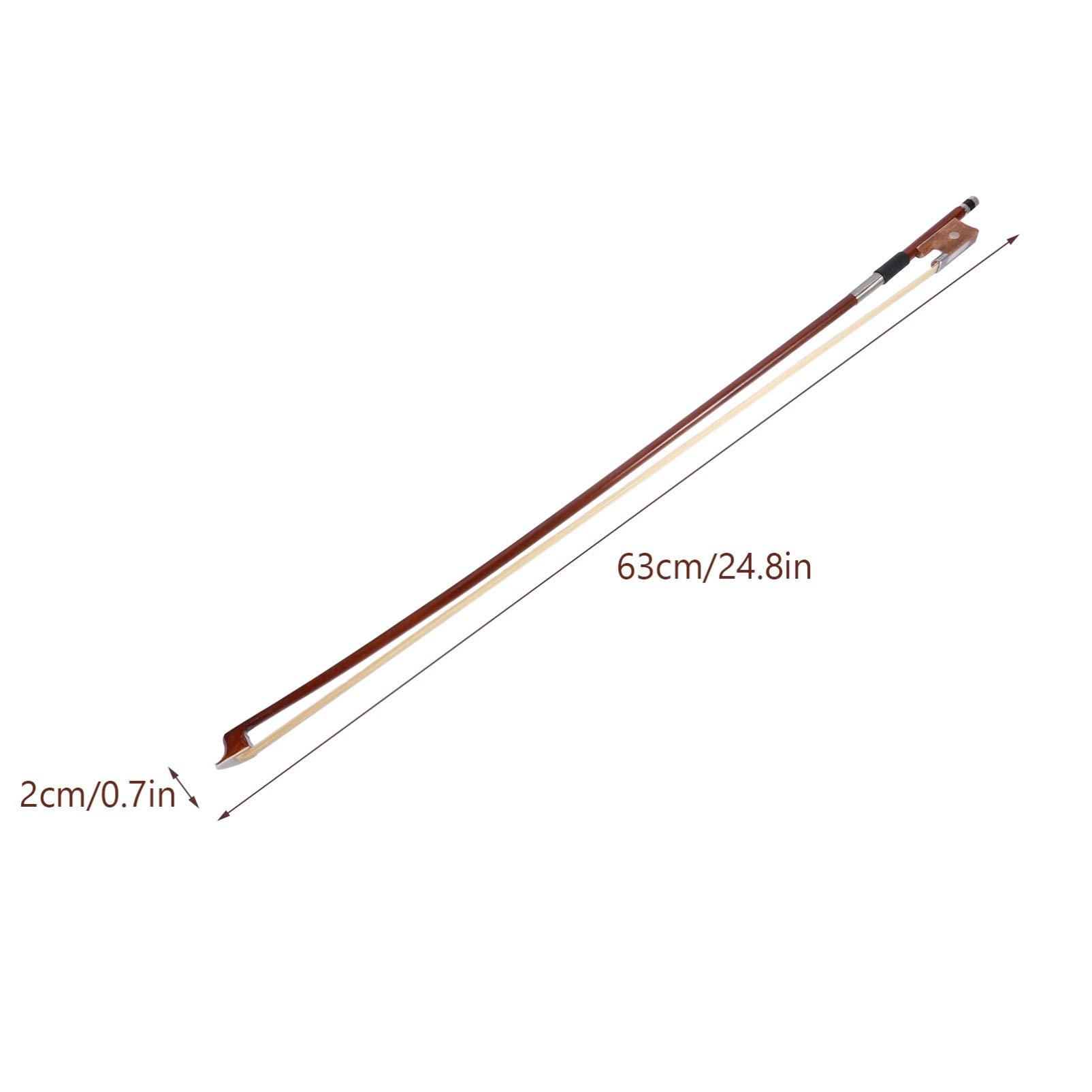BESPORTBLE Violin Bow Red Sandalwood Durable Musical Instrument Bow for Practice for Young Students Balanced Weight Distribution Comfortable and Easy to Use