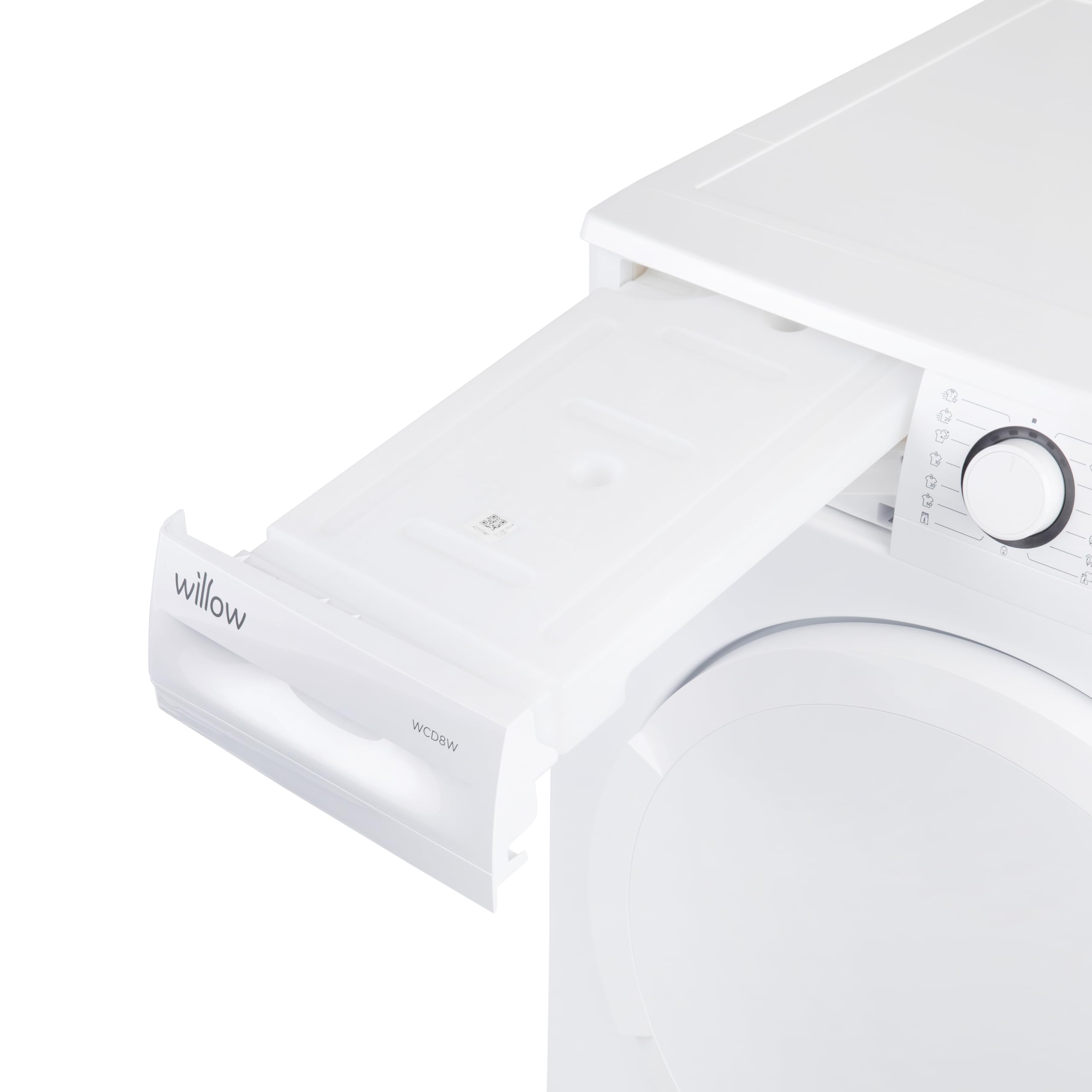 Willow WCD8W 8kg Freestanding Condenser Dryer with 15 Programmes, 3 Button Functions, LED Display — view 4