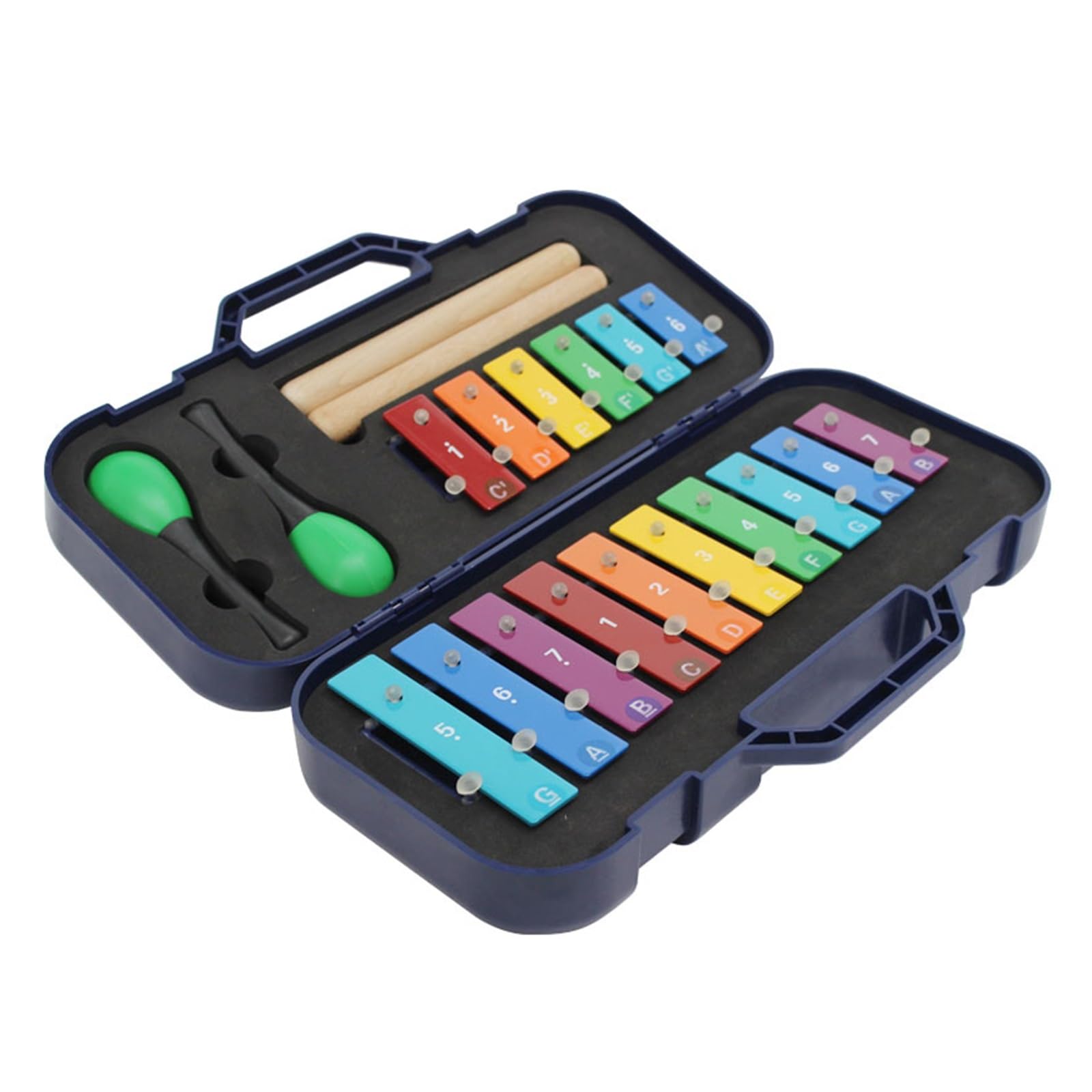 xilofono ​Legno Strumento A Percussione in Acciaio con Piastra in Alluminio Carillon A 16 Toni Strumenti A Percussione per Principianti E Studenti