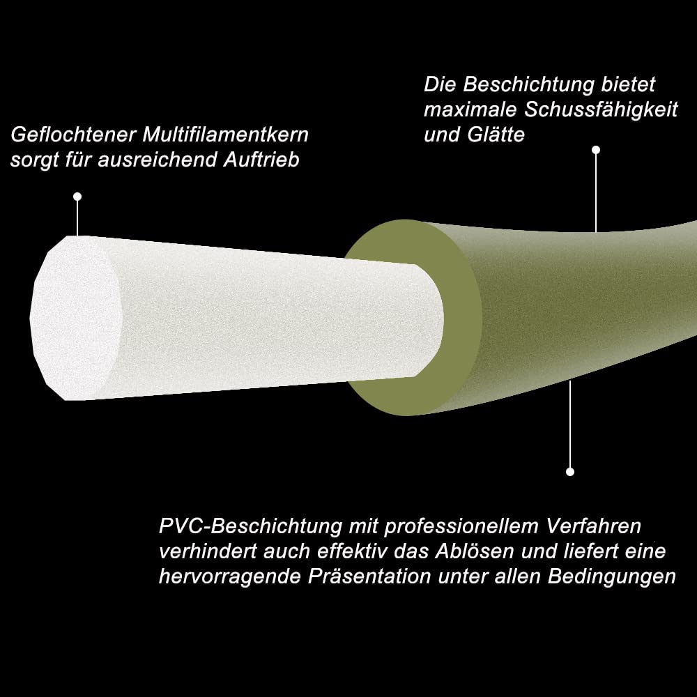 Goture Fliegenschnüre-Fliegenschnur - Schwimmende Fliegenschnur-Fliegenfischen Schnurgewicht nach vorne-Double Welded Micro Loops-Fliegenschnur für Süßwasser Salzwasser 90FT 100FT