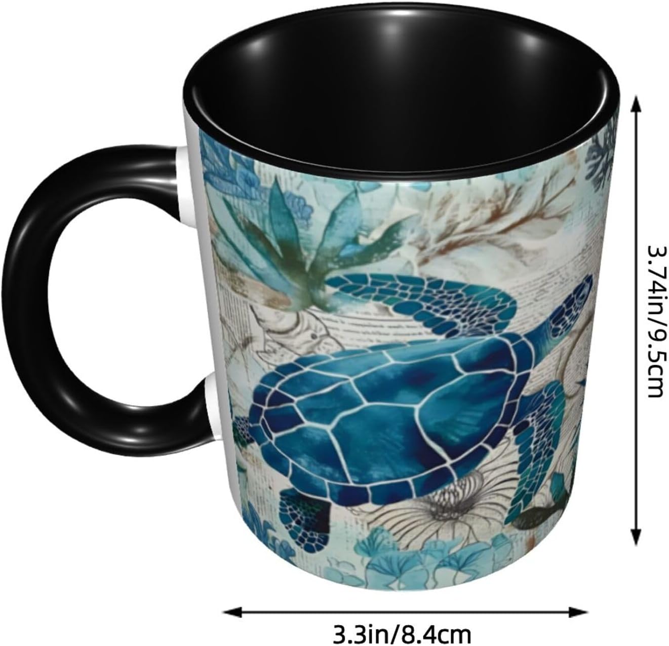 Sea Turtle Coffee Mug 11 OZ Ceramics Tea Cup Women Men Gifts Office Home Microwaveable & Dishwasher Safe Christmas Birthday - Image 2
