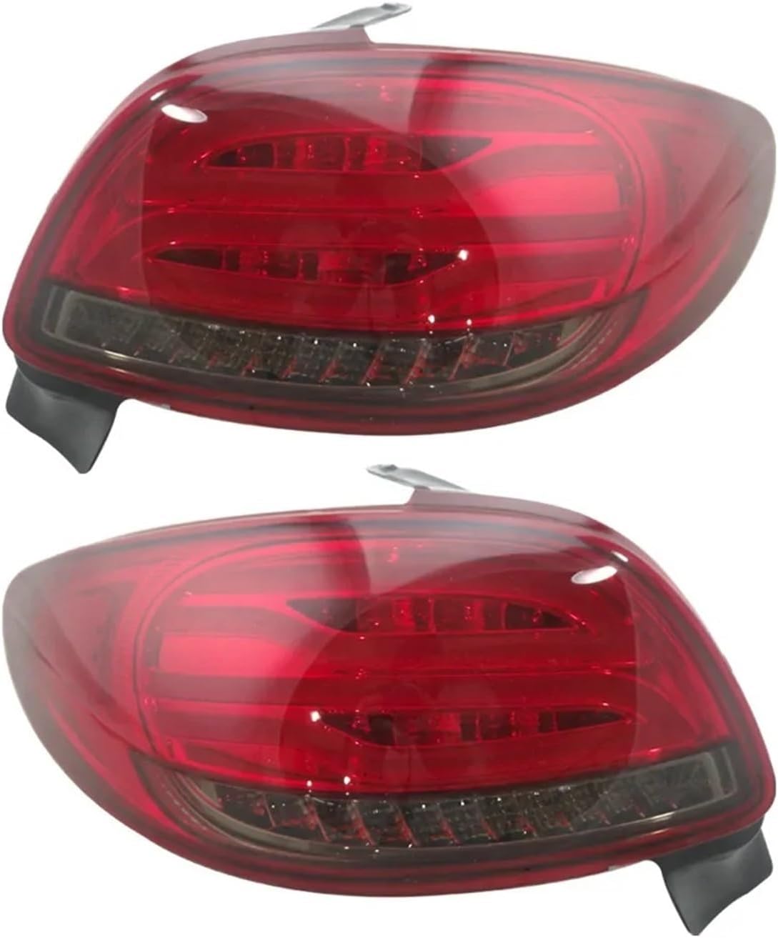 Automobile Lighting Accessories Led Rear Stop Tail Light Brake Light Lamp Turn Signal Light Compatible with Peugeot 206 207 2004-2008(1 Pair Smoked)