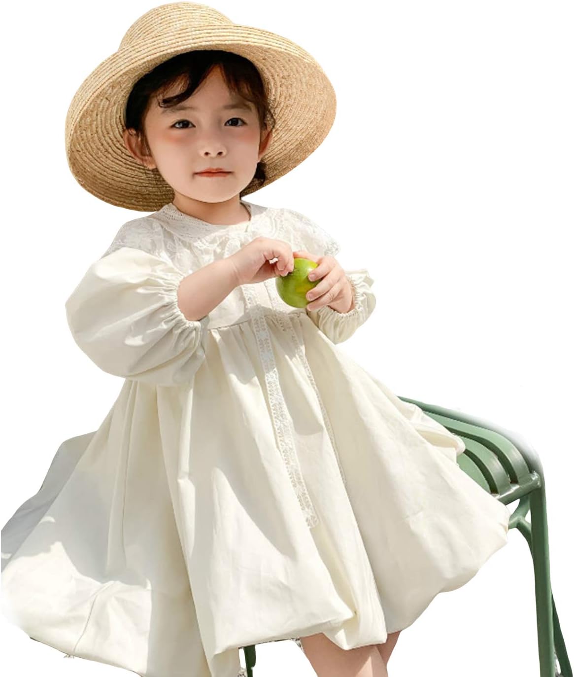 Amazon.co.jp: [SLINX] ワンピース 女の子 ベビー服 幼児 付け襟