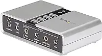 StarTech. Placa de som USB com 7.1 - Placa de som externa para laptop com áudio digital SPDIF - Placa de som para PC - Prata (ICUSBAUDIO7D)