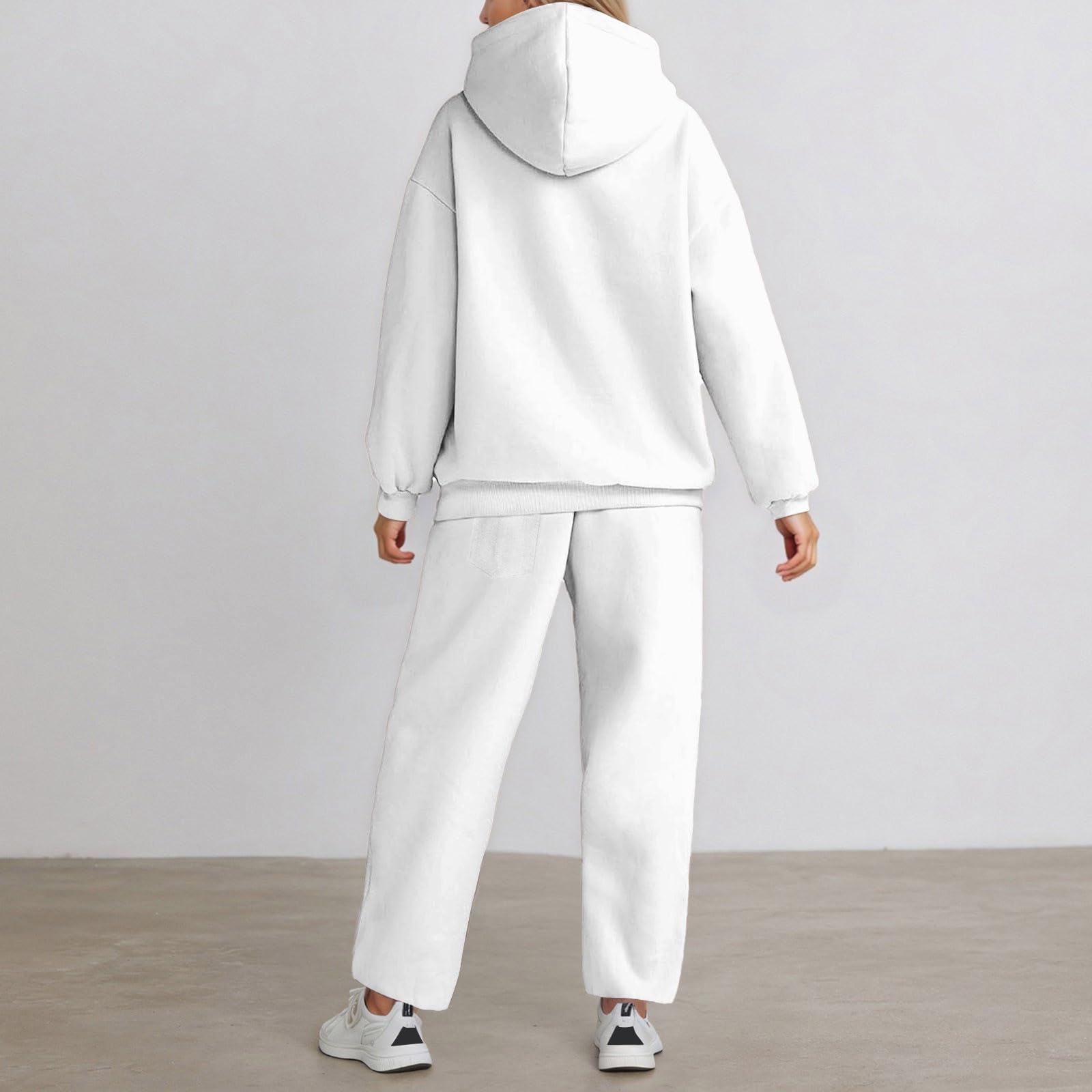 Generico Tuta Sportivo Donna 2 Pezzi Set Felpa e Pantaloni Comodo e Traspirante Tuta da Ginnastica per Jogging Training Fitness