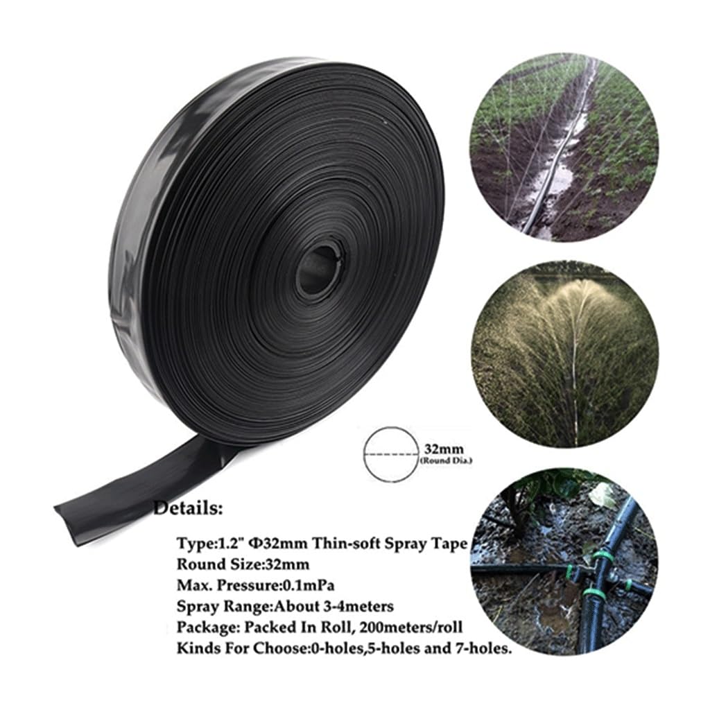 Taśma do nawadniania kroplowego PE, 32 mm mikro nawadnianie, wąż kroplowy, wąż ogrodowy PE 20-100 m (z 7 otworami, 100 m)