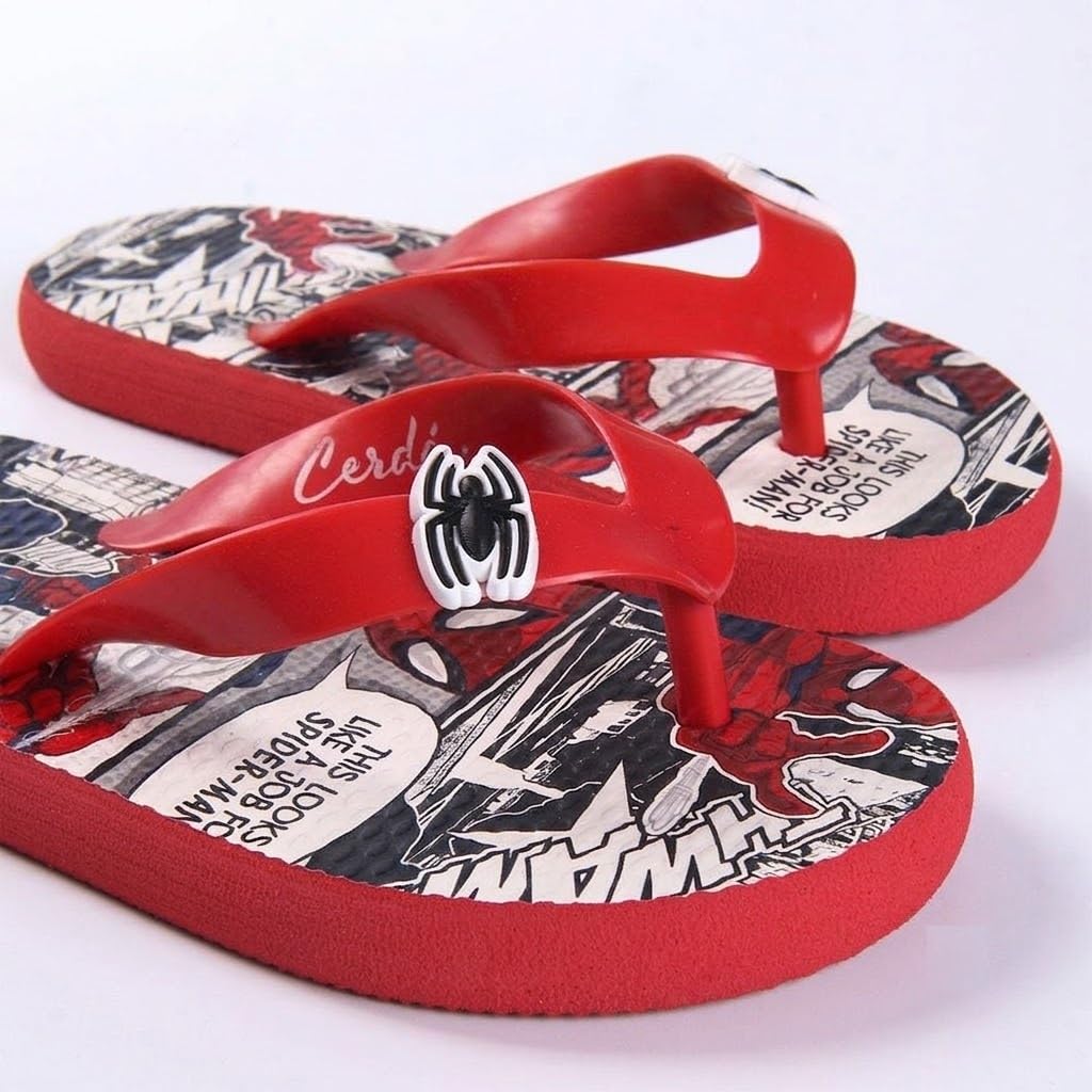 CARTOON Infradito Bambino Spider-Man Marvel 100% EVA, Ciabatte Mare Piscina Spiaggia Leggere Antiscivolo Sandali Estivi per Bambini con Grafica Fumetto