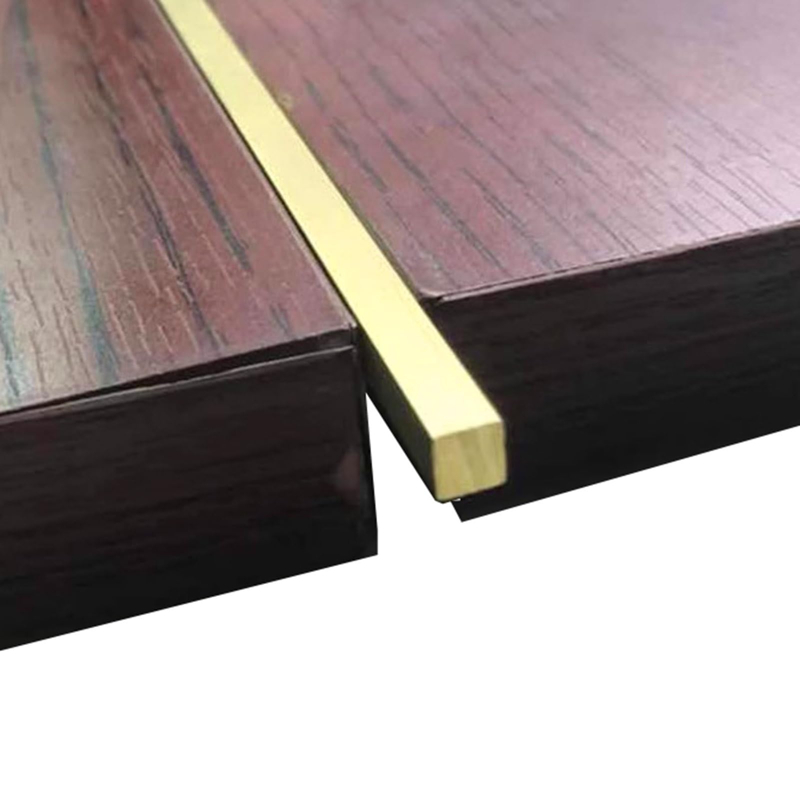 Extra Narrow Floor Transition Strip Brass, Square Seam Binder Doorway Gap Covering Seam Threshold Strips, Wood to Tile Flooring Transition Bar)