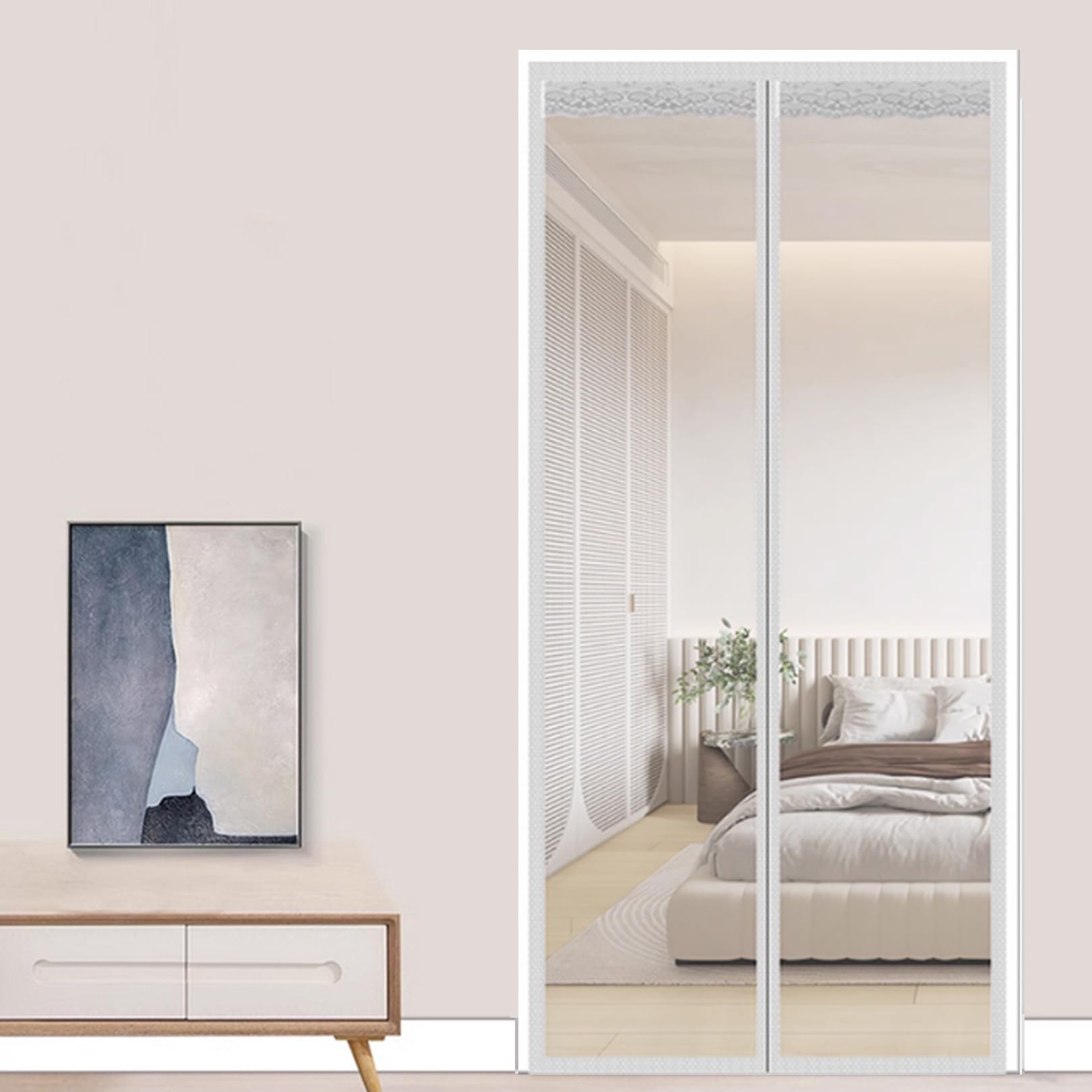 Rideau de climatisation transparent pour une maison lumineuse et isolée