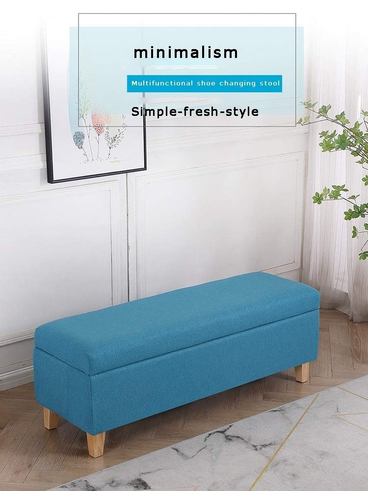 Home Pouf Pieghevole Contenitore con coperchi Pouf poggiapiedi da Giardino Pouf Grande Sgabello con Gambe in Legno Pouf Quadrato Sedia Multifunzione con coperchi Rimovibili (Beige,