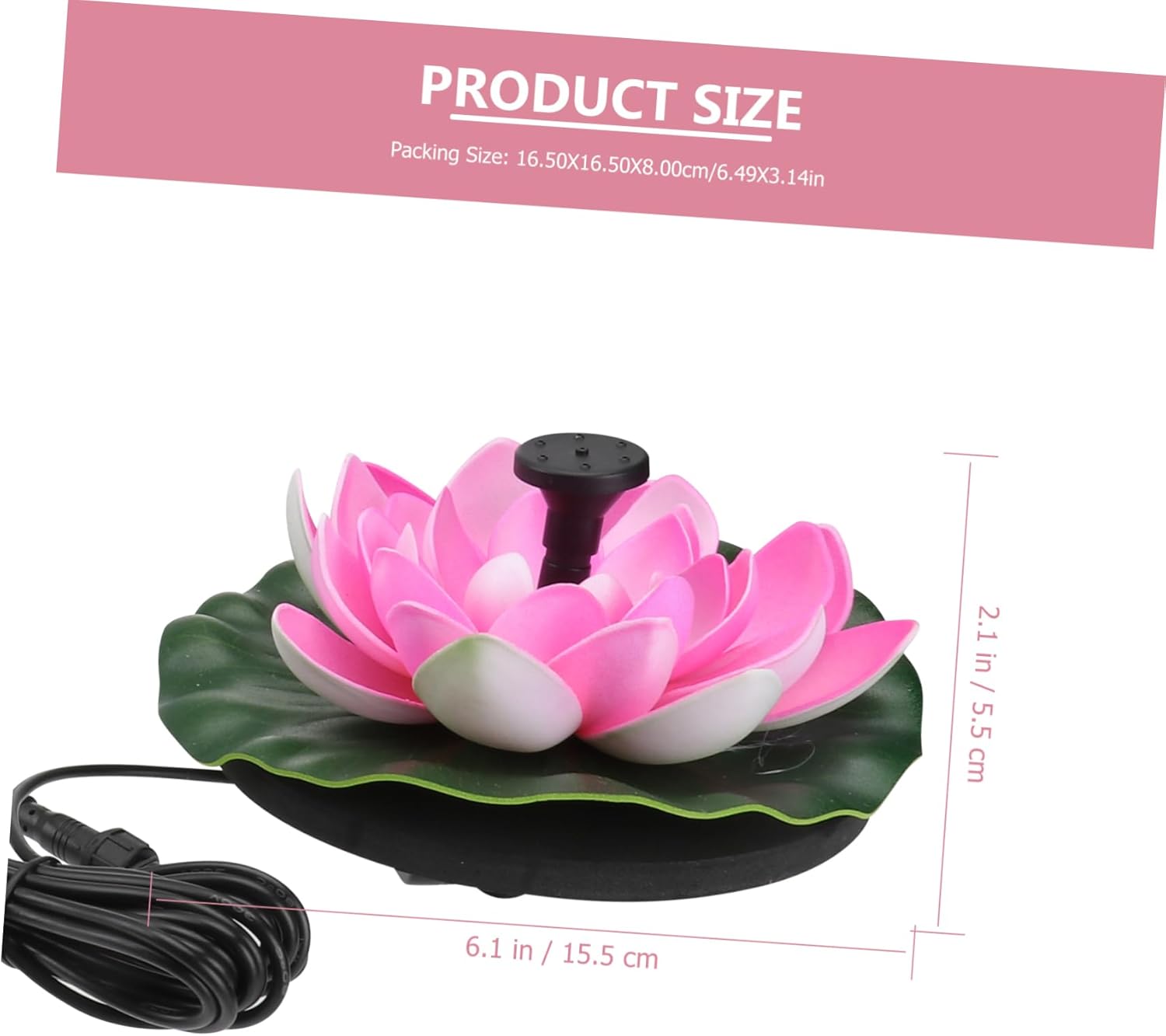 VICASKY Solar Lotus Fountain for Garden Pond Floating Water Fountain Leaf Design Solar Powered Pump for Outdoor Decoration