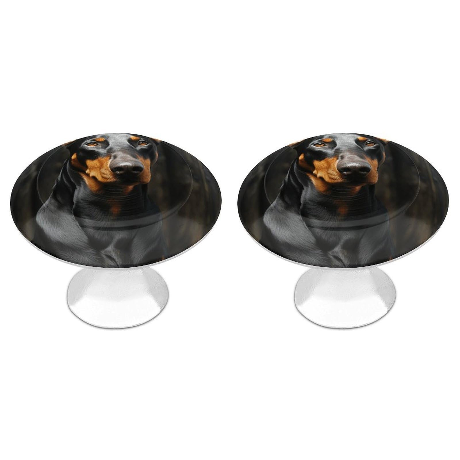 Vstadank Style Doberman Cabinet Knobs Round Wardrobe Pulls Simple Drawer Handles With Screw Aluminum Alloy Closet Door Pull Modern Cabinet Hardware For Dresser Drawers 2 Pack